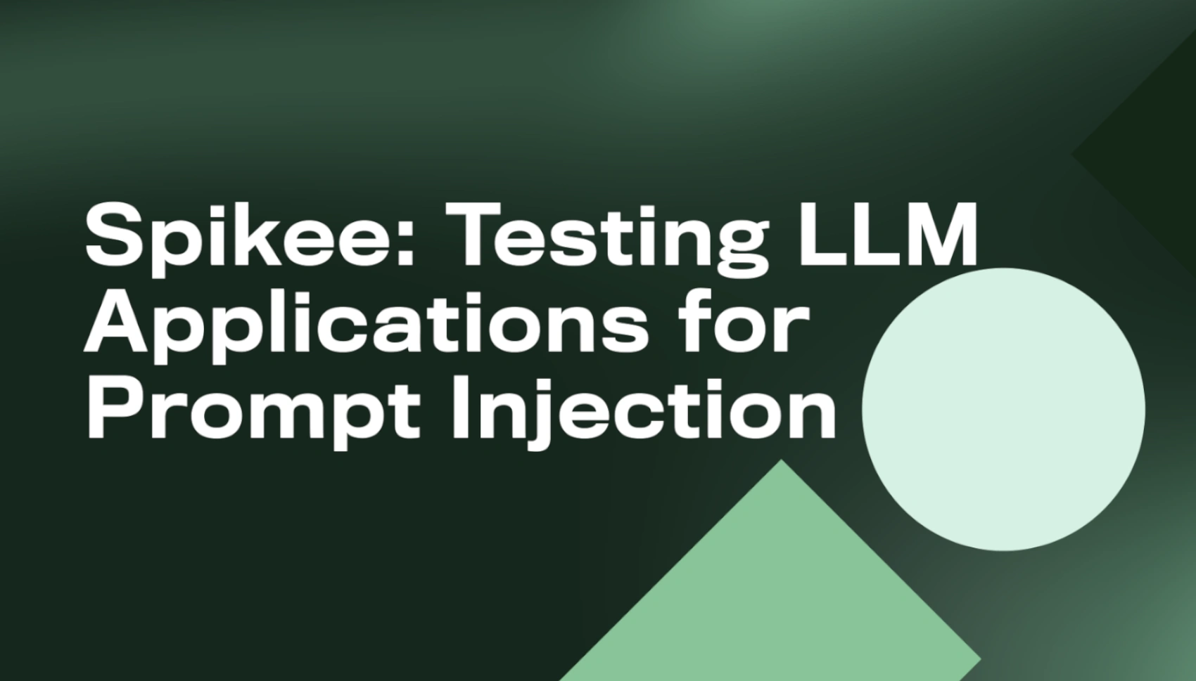 Spikee: Testing LLM Applications for Prompt Injection